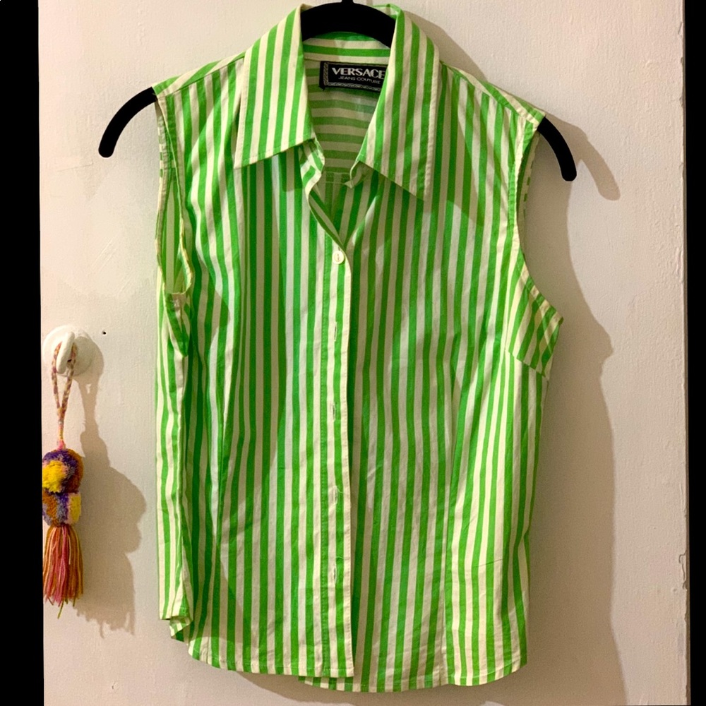 Versace collared top